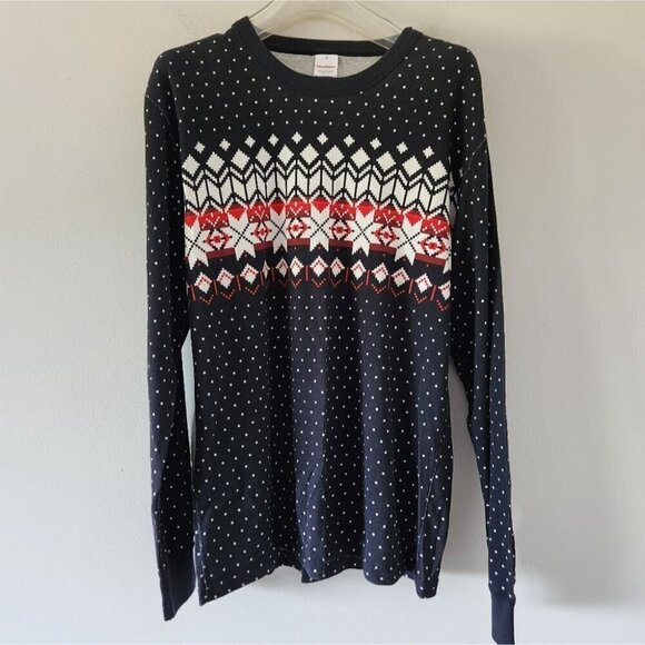 HANNA ANDERSSON | Fair Isle Long John Top Pajama Organic Cotton sz M - Picture 2 of 4